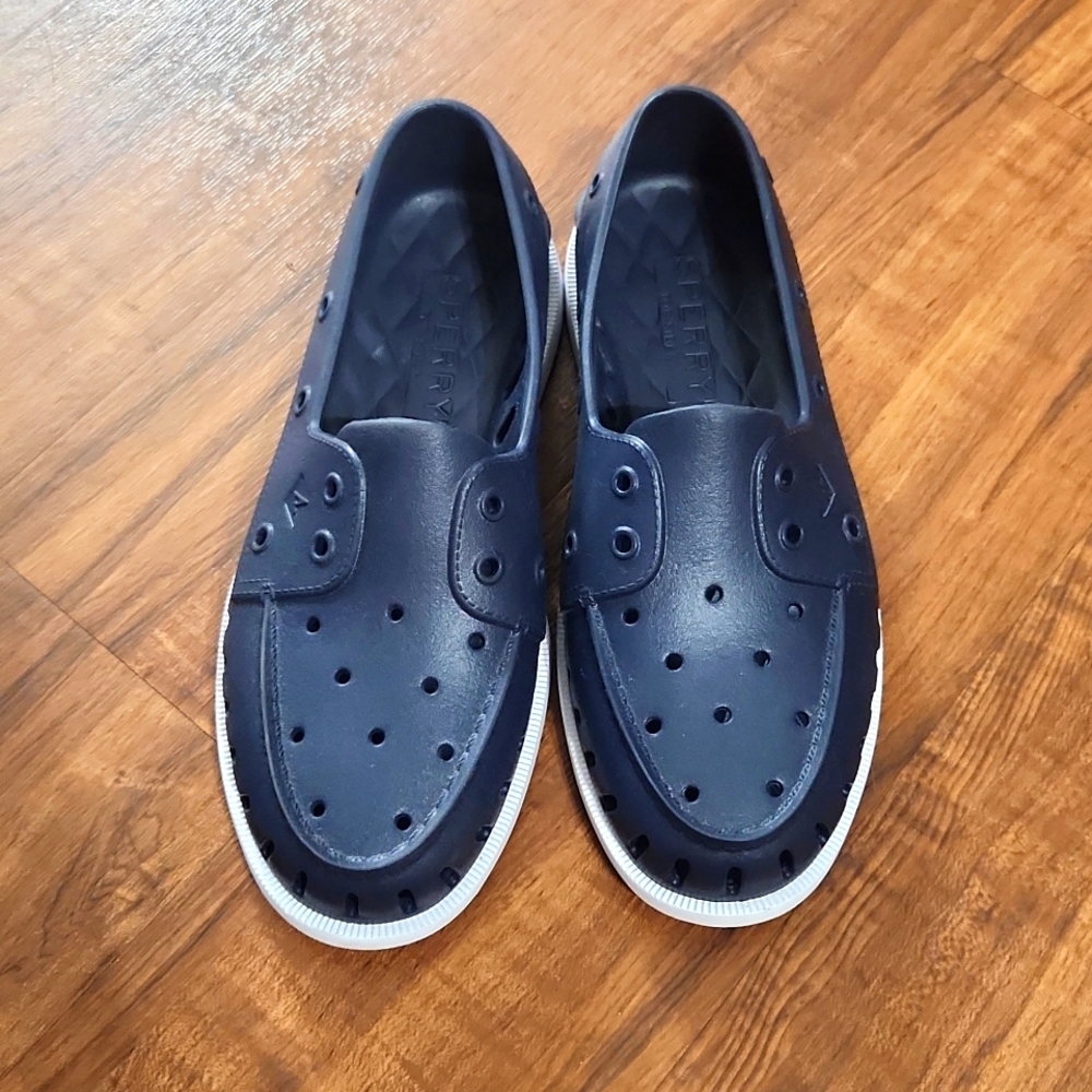 Sperry Top-Sider Float Boat Shoe Mens 8/Womens 10 Blue Molded Rubber Slip On